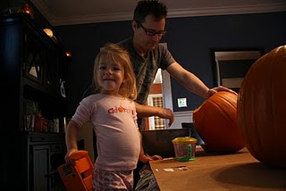 Carving Pumpkins with Daddy!